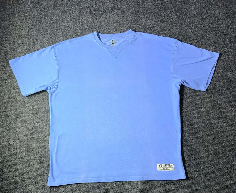 Russell Athletic Cotton Performance T-Shirt Blue Size L